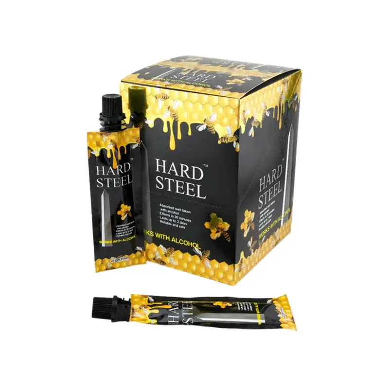 Hard Steel Honey - Black & Gold packaging
